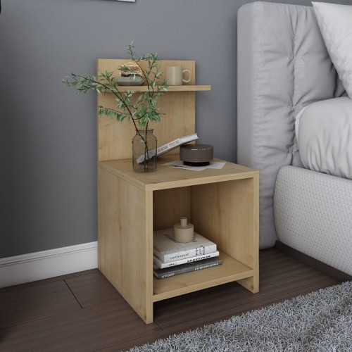 Κομοδίνο Ulman Megapap χρώμα sapphire oak 35x37x72εκ.
