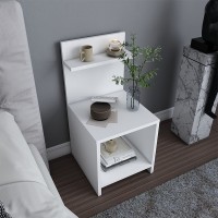 Κομοδίνο Ulman Megapap χρώμα λευκό 35x37x72εκ.