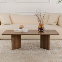 Τραπεζάκι σαλονιού Sabin Megapap χρώμα καρυδί 119x60x40εκ.