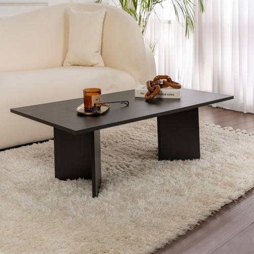 Τραπεζάκι σαλονιού Sabin Megapap χρώμα black wood 119x60x40εκ.