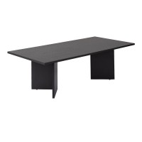 Τραπεζάκι σαλονιού Sabin Megapap χρώμα black wood 119x60x40εκ.