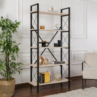 Βιβλιοθήκη Elysian Megapap χρώμα travertine - μαύρο 90x33,5x180εκ.