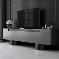 Έπιπλο τηλεόρασης Haven Megapap χρώμα ανθρακί 180x30x50εκ.