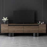 Έπιπλο τηλεόρασης Haven Megapap χρώμα καρυδί 180x30x50εκ.