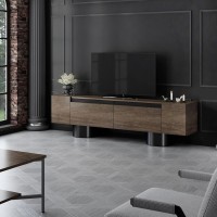 Έπιπλο τηλεόρασης Haven Megapap χρώμα καρυδί 180x30x50εκ.