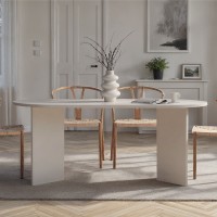 Τραπέζι Sablin Megapap χρώμα λευκό 180x89,5x75εκ.