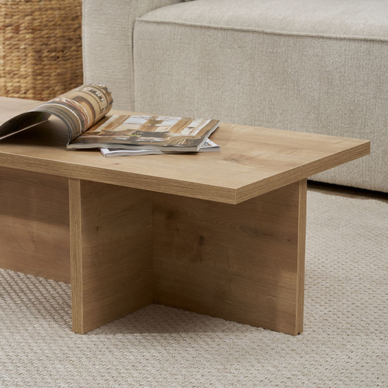 Τραπεζάκι σαλονιού Harbor Megapap χρώμα sapphire oak 120x45x30εκ.
