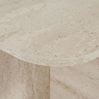Τραπεζάκι σαλονιού Becaj Megapap χρώμα travertine 120x60x41,4εκ.
