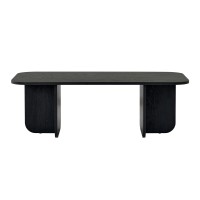 Τραπεζάκι σαλονιού Becaj Megapap χρώμα black wood 120x60x41,4εκ.