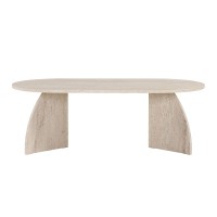 Τραπεζάκι σαλονιού Melina Megapap χρώμα travertine 120x60x40εκ.
