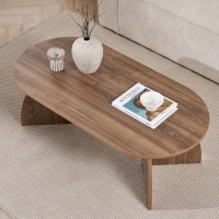 Τραπεζάκι σαλονιού Melina Megapap χρώμα καρυδί 120x60x40εκ.