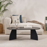 Τραπεζάκι σαλονιού Melina Megapap χρώμα black wood 120x60x40εκ.