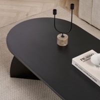 Τραπεζάκι σαλονιού Melina Megapap χρώμα black wood 120x60x40εκ.