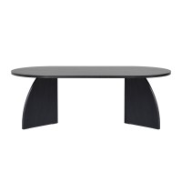 Τραπεζάκι σαλονιού Melina Megapap χρώμα black wood 120x60x40εκ.