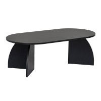 Τραπεζάκι σαλονιού Melina Megapap χρώμα black wood 120x60x40εκ.