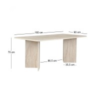Τραπέζι Linza Megapap χρώμα travertine 180x90x75εκ.