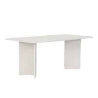 Τραπέζι Linza Megapap χρώμα λευκό 180x90x75εκ.