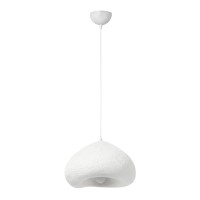 Φωτιστικό οροφής Nua Megapap E27 fiberglass μονόφωτο χρώμα λευκό 40x38x120εκ.