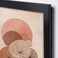 Πίνακας "Pink Leaves" Megapap ψηφιακής εκτύπωσης 50x70εκ.