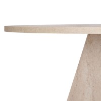 Τραπέζι Virela Megapap χρώμα travertine Ø120x75εκ.