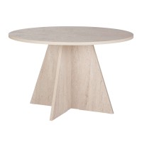 Τραπέζι Virela Megapap χρώμα travertine Ø120x75εκ.