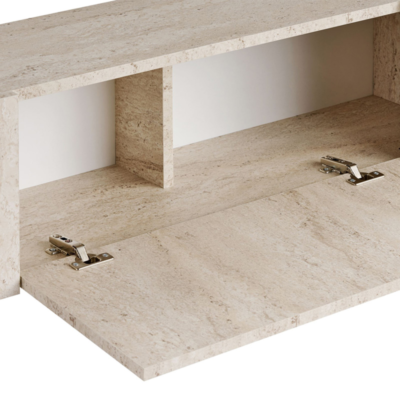 Έπιπλο τηλεόρασης Nexus Megapap χρώμα travertine - χρυσό 180x30x45,5εκ.