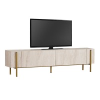 Έπιπλο τηλεόρασης Nexus Megapap χρώμα travertine - χρυσό 180x30x45,5εκ.