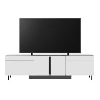 Έπιπλο τηλεόρασης Arlen Megapap με Led Rgb χρώμα λευκό 180x32x50εκ.