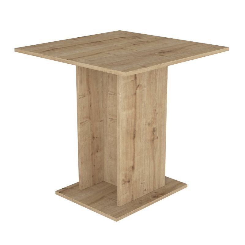 Σετ τραπεζαρία 5τμχ Allos - Nova Megapap χρώμα sapphire oak - λευκό 75x75x77εκ.