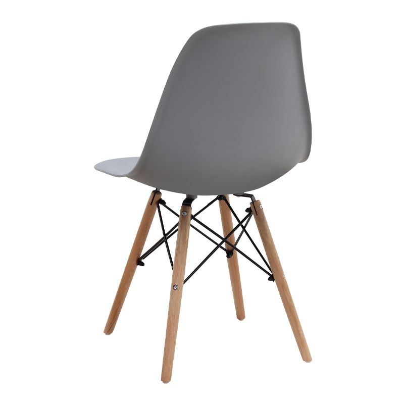 Σετ τραπεζαρία 5τμχ Allos - Nova Megapap χρώμα sapphire oak - γκρι 75x75x77εκ.
