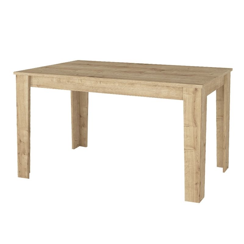 Σετ τραπεζαρία 5τμχ Darlen - Vela Megapap χρώμα sapphire oak - μαύρο 125x72x74εκ.