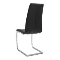 Σετ τραπεζαρία 5τμχ Darlen - Vela Megapap χρώμα λευκό - μαύρο 125x72x74εκ.