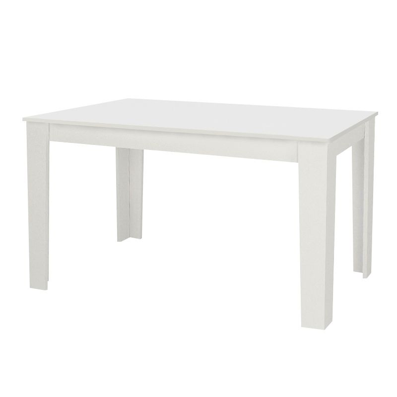 Σετ τραπεζαρία 5τμχ Darlen - Alma Megapap χρώμα λευκό - γκρι 125x72x74εκ.
