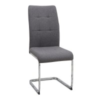 Σετ τραπεζαρία 5τμχ Darlen - Laura Megapap χρώμα sencron black - γκρι 125x72x74εκ.