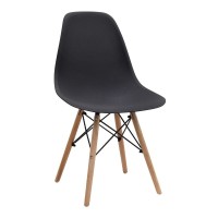 Σετ τραπεζαρία 5τμχ Bohema - Nova Megapap χρώμα ivory/sepet oak - μαύρο Ø90x77,7εκ.