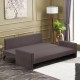 Καναπές - κρεβάτι Bella Megapap τριθέσιος υφασμάτινος χρώμα καφέ 208x81x85εκ.