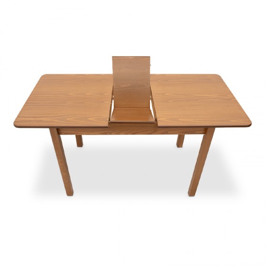 Σετ τραπεζαρίας Bergen-Francis Megapap 5 τμχ μασίφ ξύλο-MDF με επεκτεινόμενο τραπέζι 120/150x68x77εκ.