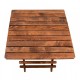 Σετ τραπεζαρία κήπου Queen Megapap ξύλινη τραπέζι 60x60εκ. - πολυθρόνα σκηνοθέτη καρυδί - εκρού πανί S_GP045-0002,1+GP045-0001,1x2