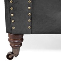Chesterfield Deluxe Πολυθρόνα Βελούδο Γκρι CHES105 94x86x80cm