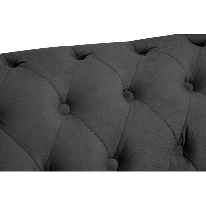 Chesterfield Deluxe Πολυθρόνα Βελούδο Γκρι CHES105 94x86x80cm