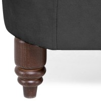 Chesterfield Deluxe Πολυθρόνα Βελούδο Γκρι CHES105 94x86x80cm