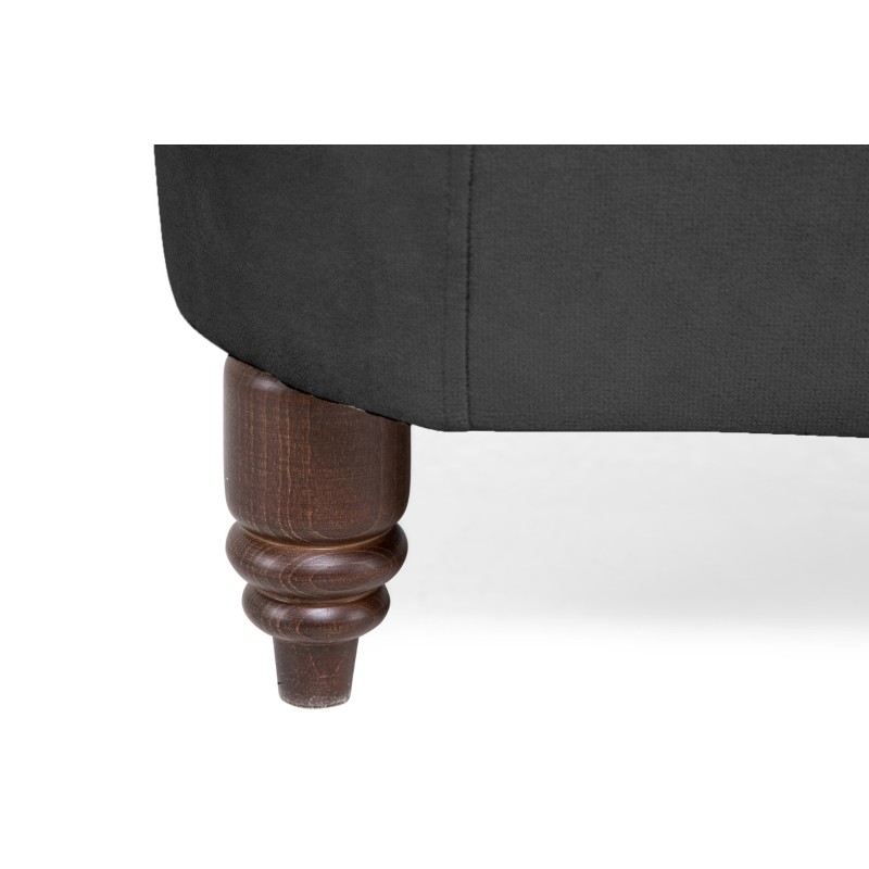 Chesterfield Deluxe Πολυθρόνα Βελούδο Γκρι CHES105 94x86x80cm