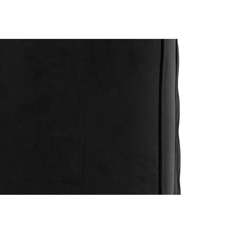 Chesterfield Deluxe Σκαμπό Σαλονιού Τετράγωνο Βελούδο Μαύρο CHES112 75x70x45cm
