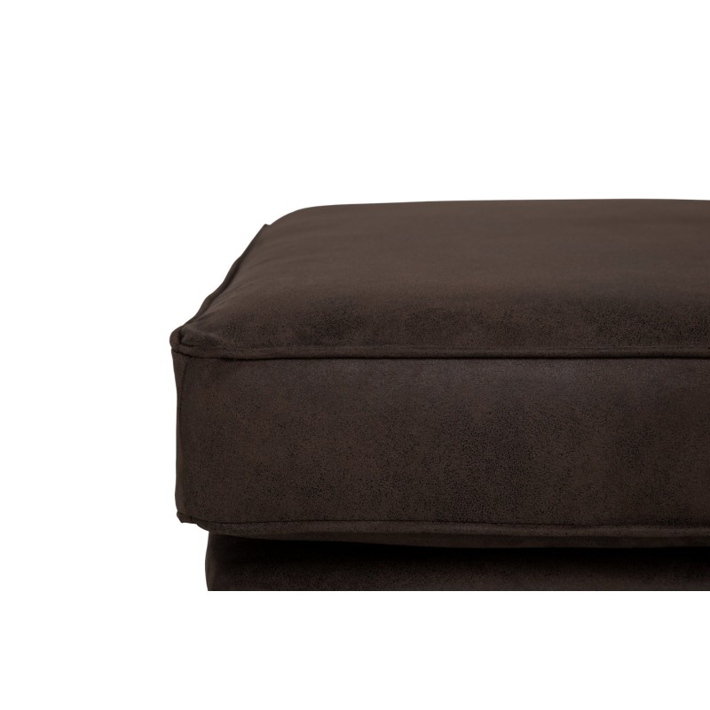 Chesterfield Deluxe Σκαμπό Σαλονιού Τετράγωνο Ύφασμα Σκούρο Καφέ CHES121 75x70x45cm