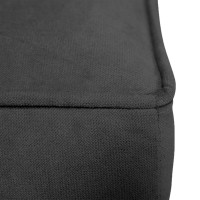 Chesterfield Deluxe Σκαμπό Σαλονιού Τετράγωνο Βελούδο Γκρι CHES116 75x70x45cm
