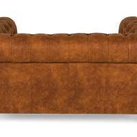 Chesterfiled Deluxe Καναπές 2θέσιος Ύφασμα Καφέ-Κονιάκ CHES021 150x86x80cm