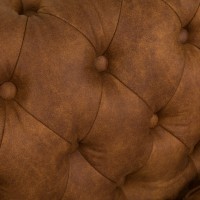 Chesterfiled Deluxe Καναπές 2θέσιος Ύφασμα Καφέ-Κονιάκ CHES021 150x86x80cm