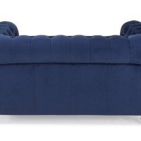 Chesterfiled Deluxe Καναπές 2θέσιος Βελούδο Μπλε CHES015 150x86x80cm