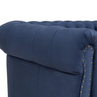 Chesterfiled Deluxe Καναπές 2θέσιος Βελούδο Μπλε CHES015 150x86x80cm