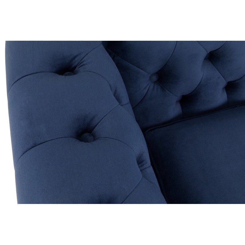 Chesterfiled Deluxe Καναπές 2θέσιος Βελούδο Μπλε CHES015 150x86x80cm